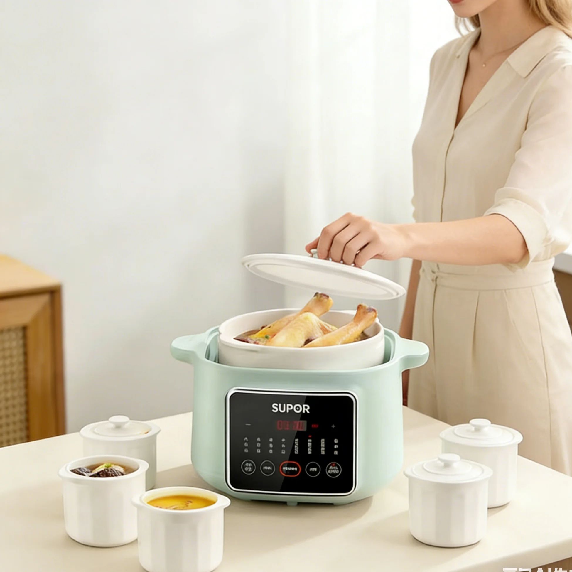 Baby Food Stew - SUPOR Cerâmica Multi-Funcional Panela Lenta com