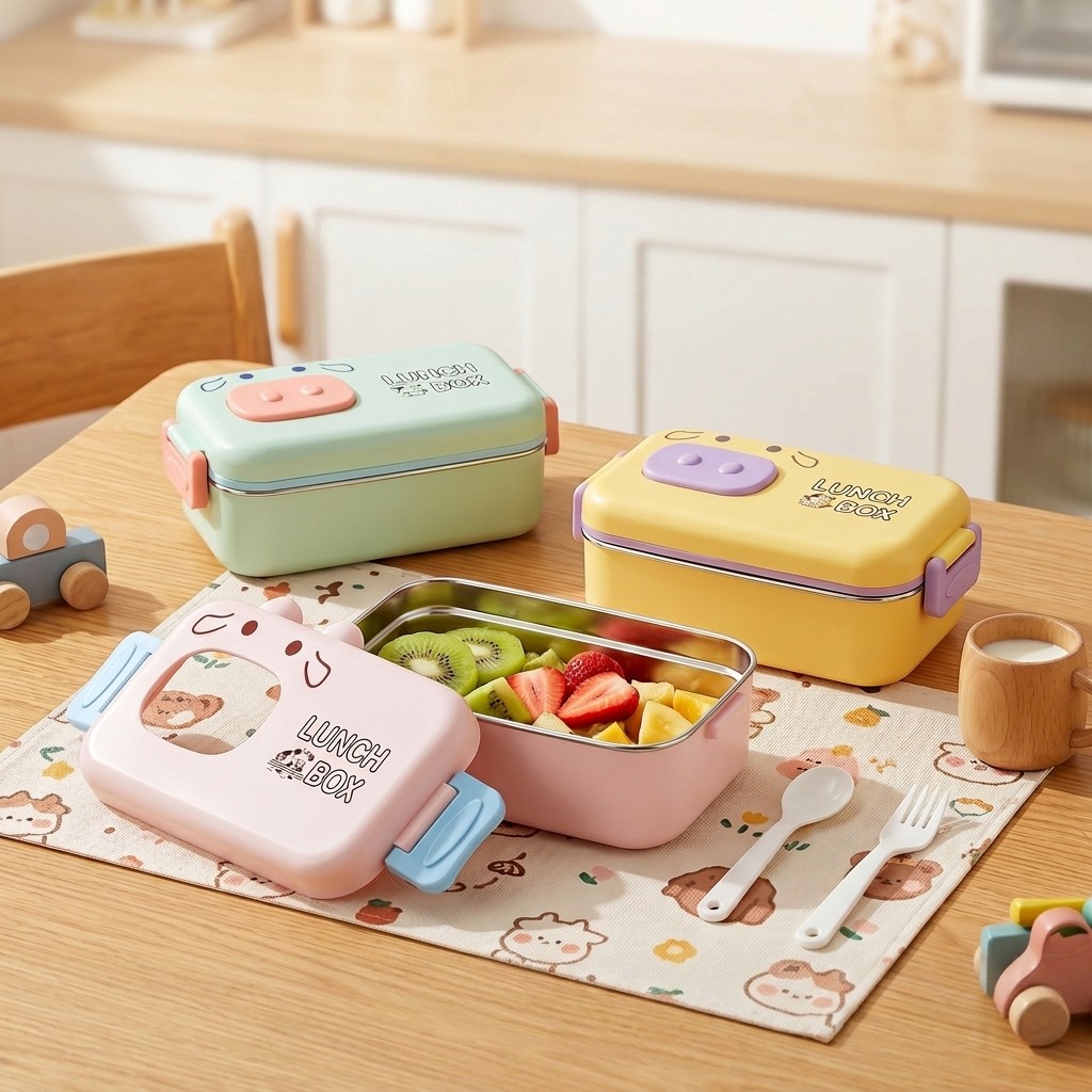 Baby Food Organizer - Caixa Bento de Aço Inoxidável 304