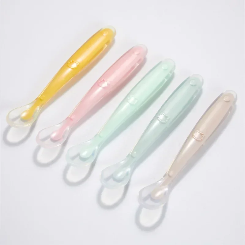 Baby Food Kit - Colher de silicone macio para bebês,