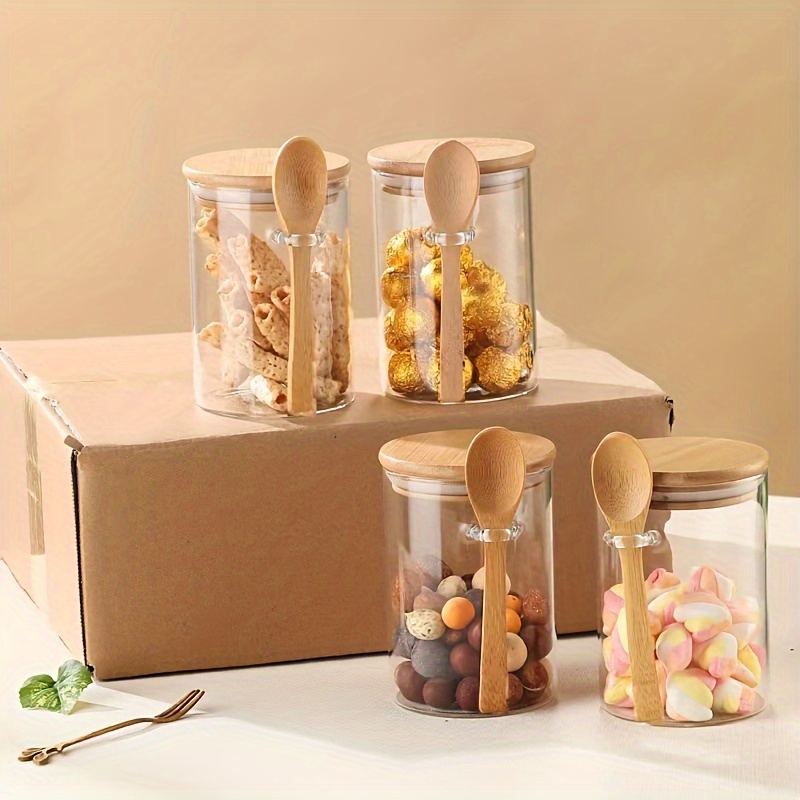 Baby Food Containers Glass - Frasco de doces de 280ml, frasco
