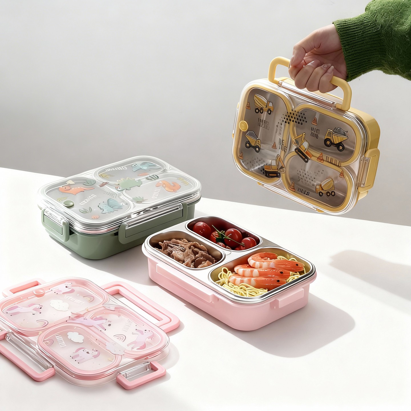 Baby Food Organizer - Lancheira Infantil Grande Capacidade com Desenho
