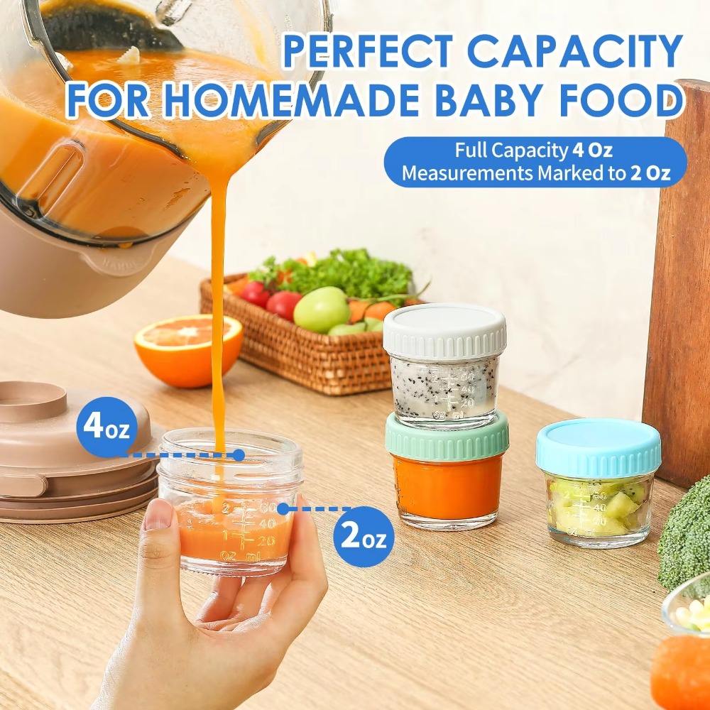 Conjunto de 6 Potes de Vidro R - Baby Food Glass Jars avaliação e preço