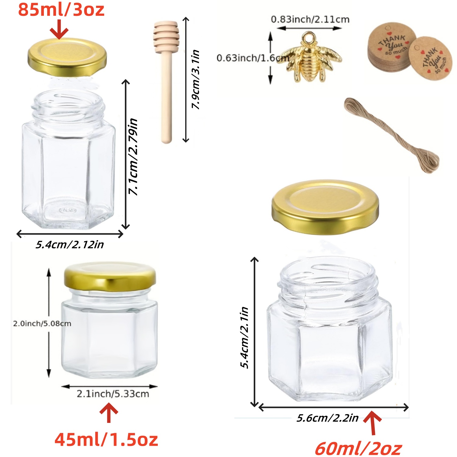 12/20/30/50/60 Peças - Mini Po - Baby Food Glass Jars avaliação e preço