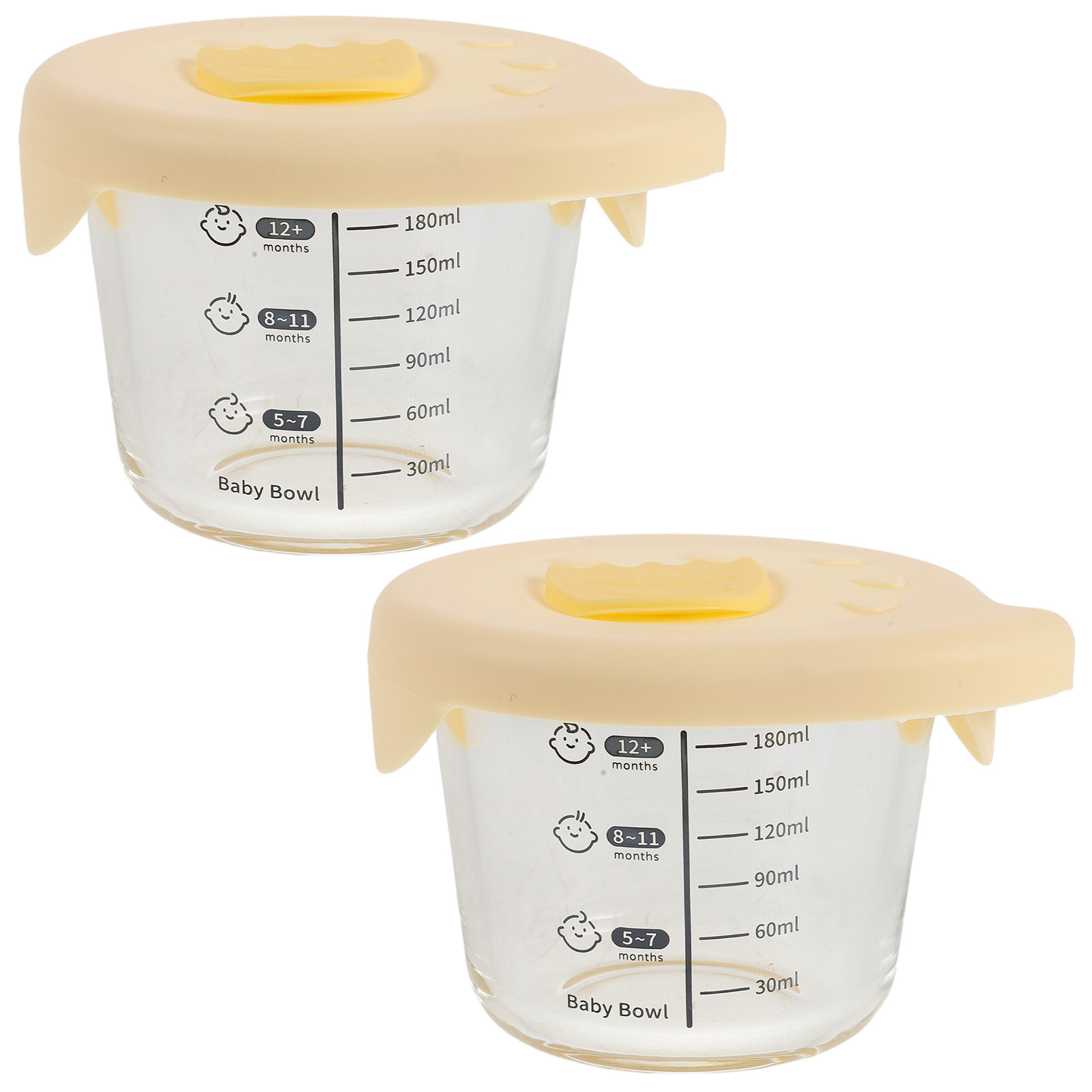 Conjunto de 2 Tigelas de Vidro - Baby Food Glass Jars avaliação e preço