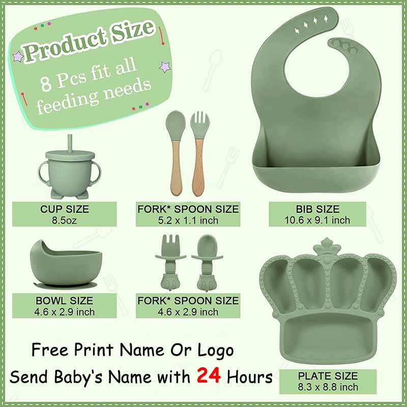 Louça de silicone com nome per - Baby Food Menu avaliação e preço