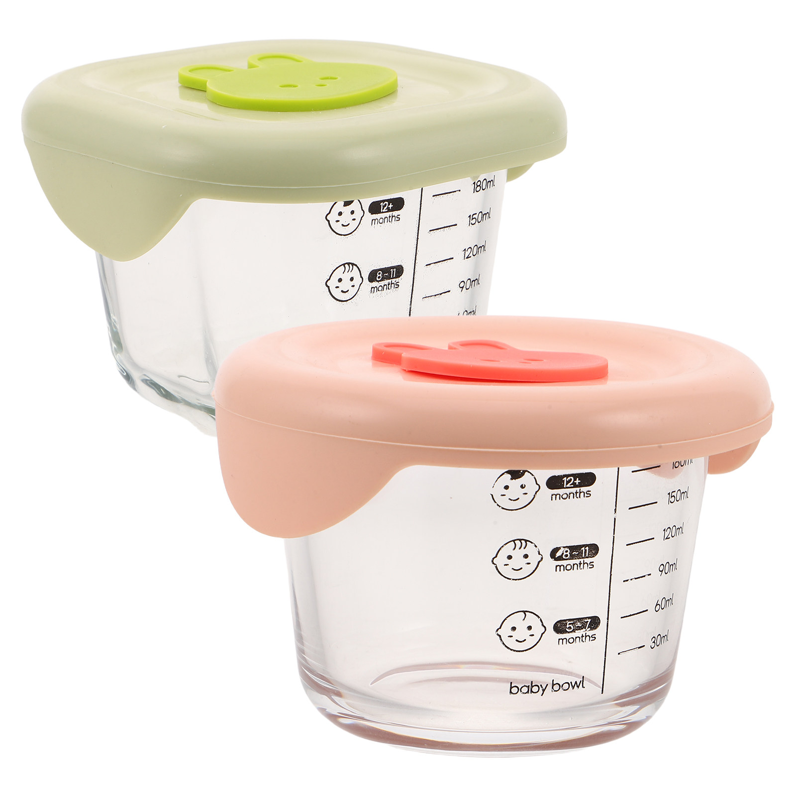 2 Peças de Recipientes de Arma - Baby Food Containers Glass avaliação e preço