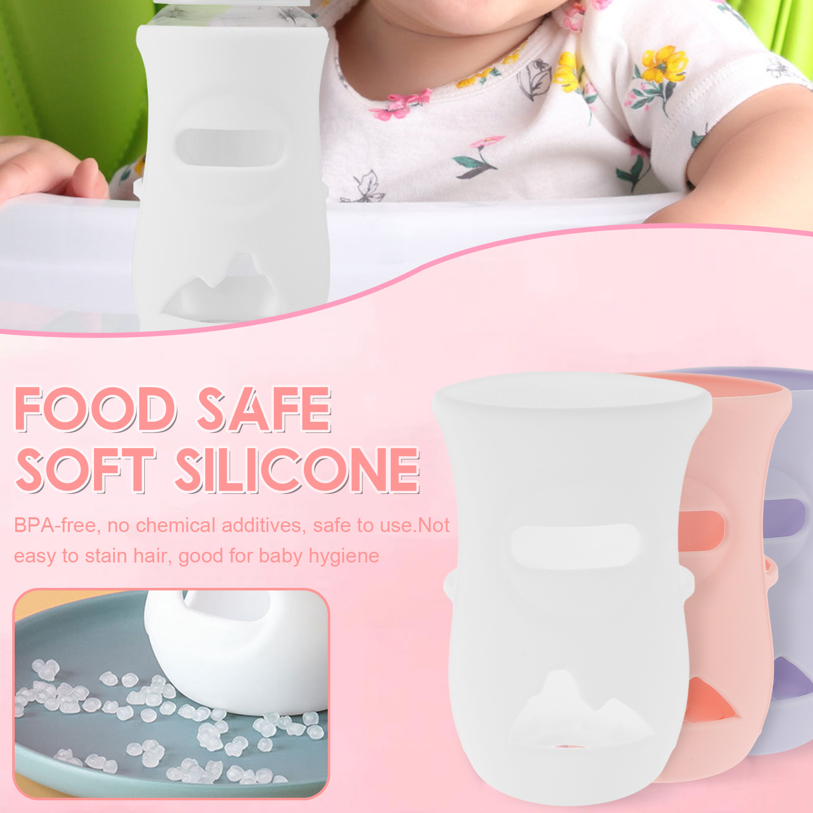 Mangas de silicone capa de gar - Baby Food Containers Glass avaliação e preço