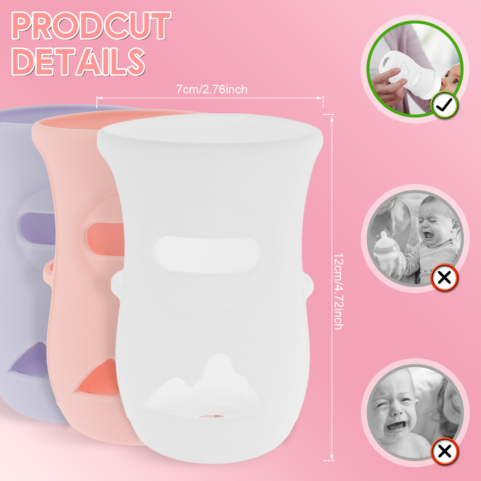 Mangas de silicone capa de gar - Baby Food Containers Glass avaliação e preço