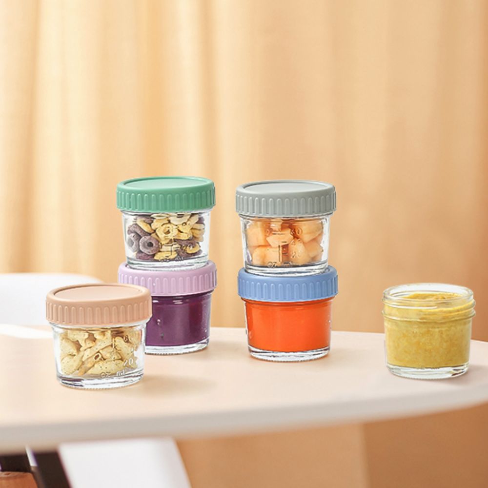 Conjunto de 6 Frascos de Vidro - Baby Food Glass Jars avaliação e preço