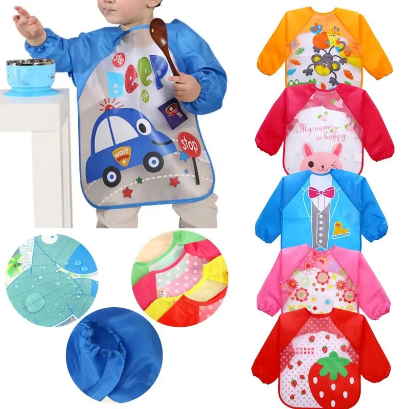 Babadores de bebê de manga lon - Baby Food Kit avaliação e preço