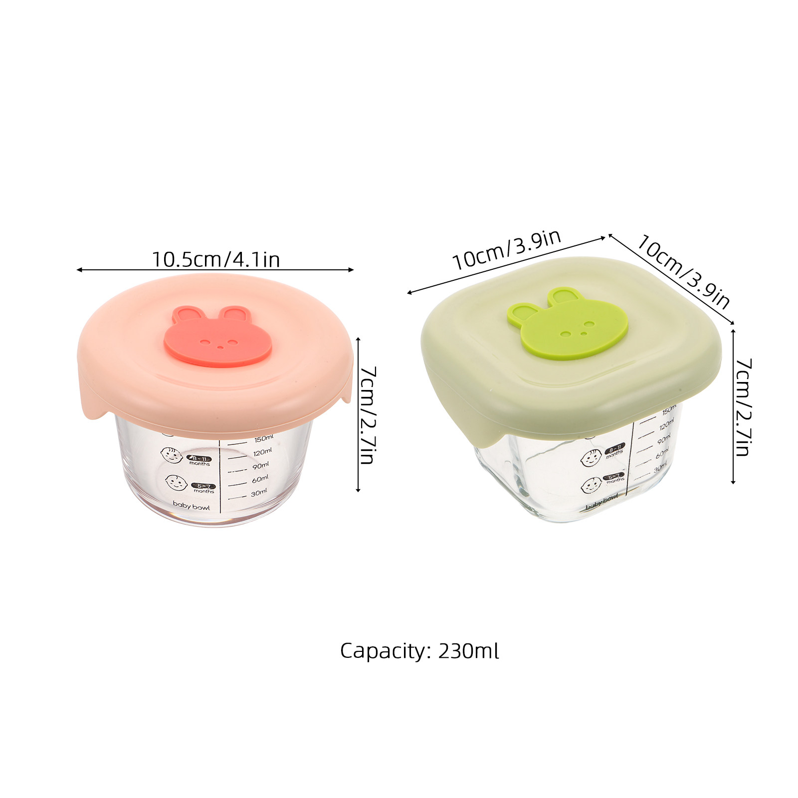 Conjunto de 2 Recipientes de A - Baby Food Containers Glass avaliação e preço