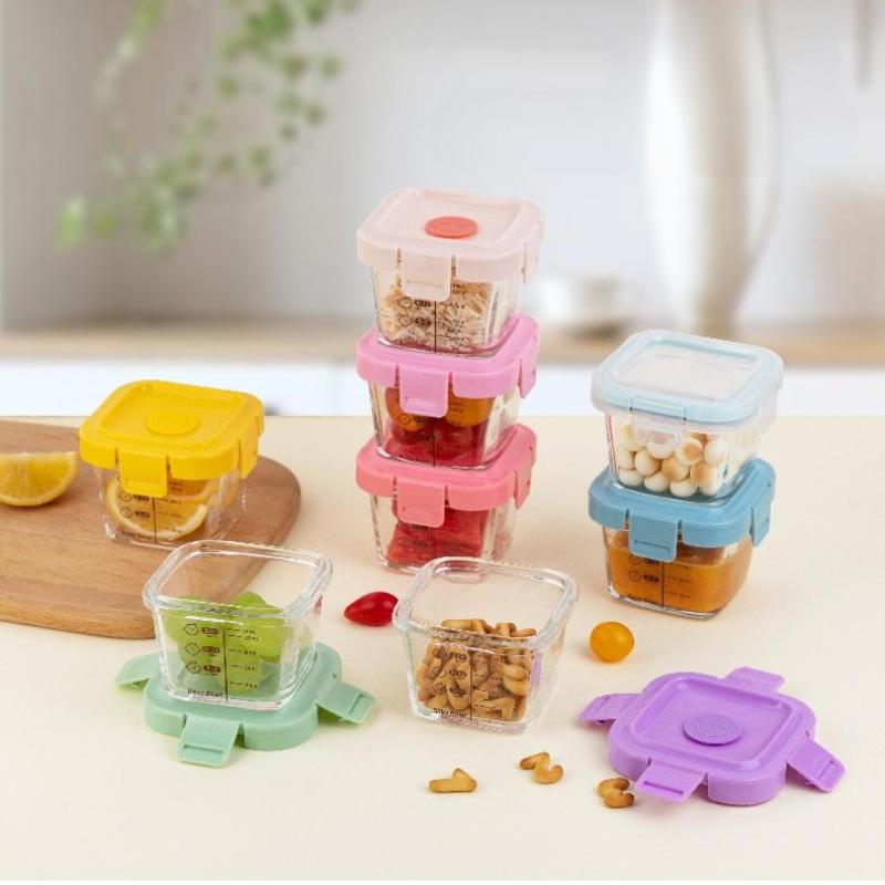 Caixa de Armazenamento Resiste - Baby Food Containers Glass avaliação e preço