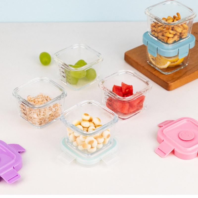 Caixa de Armazenamento Resiste - Baby Food Containers Glass avaliação e preço