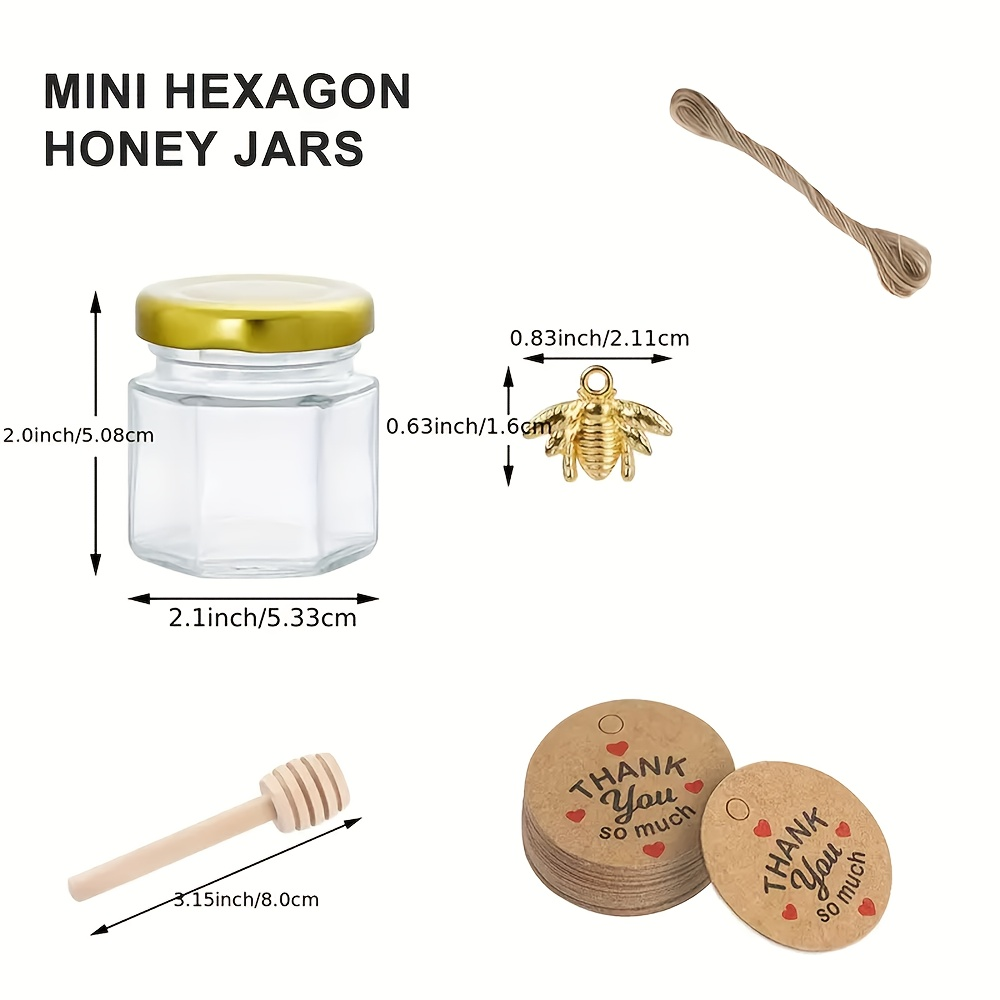 Frascos de Mel Mini Hexagonais - Baby Food Glass Jars avaliação e preço