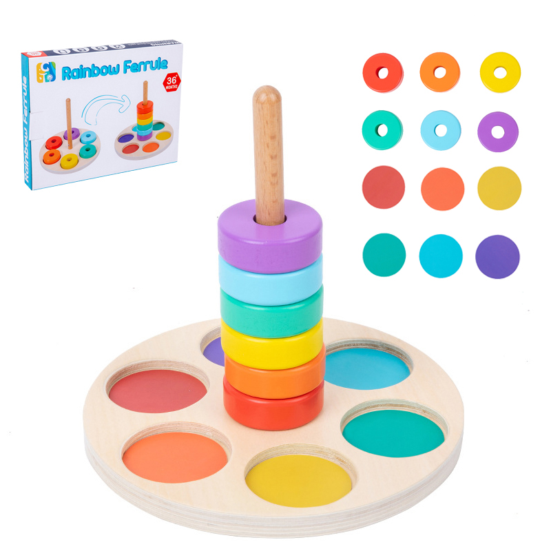 Arco-íris de madeira empilhame - Baby Food Nestum avaliação e preço